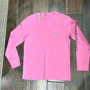 Vineyard‎ Vines Long Sleeved Girls Pink Christmas Lights